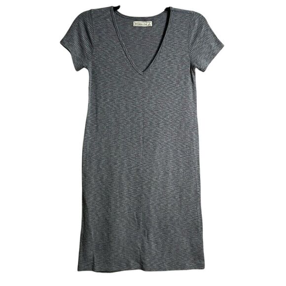 Abercrombie & Fitch Dresses & Skirts - Abercrombie & Fitch Short Sleeve Dress Ribbed Midi Womens Size Small Grey